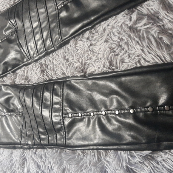 Faux leather lace up pants. Size M. Fits like a S. - Picture 4 of 4